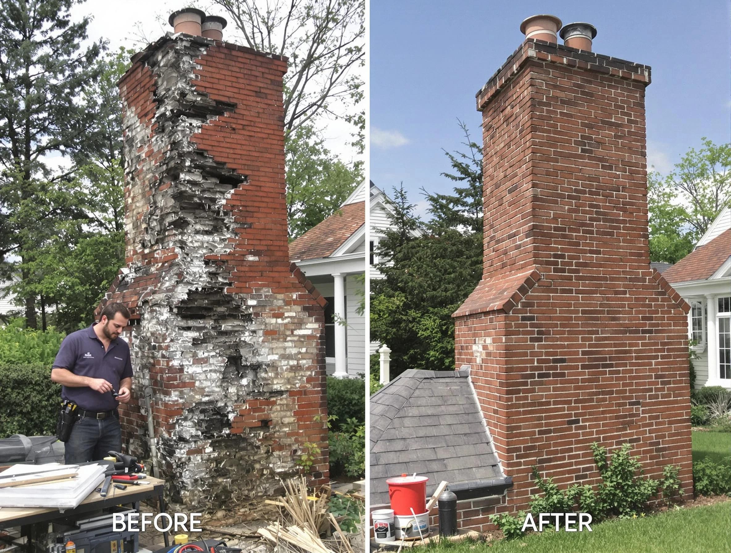 Farr West Chimney Sweep performing a full chimney restoration in Farr West, UT