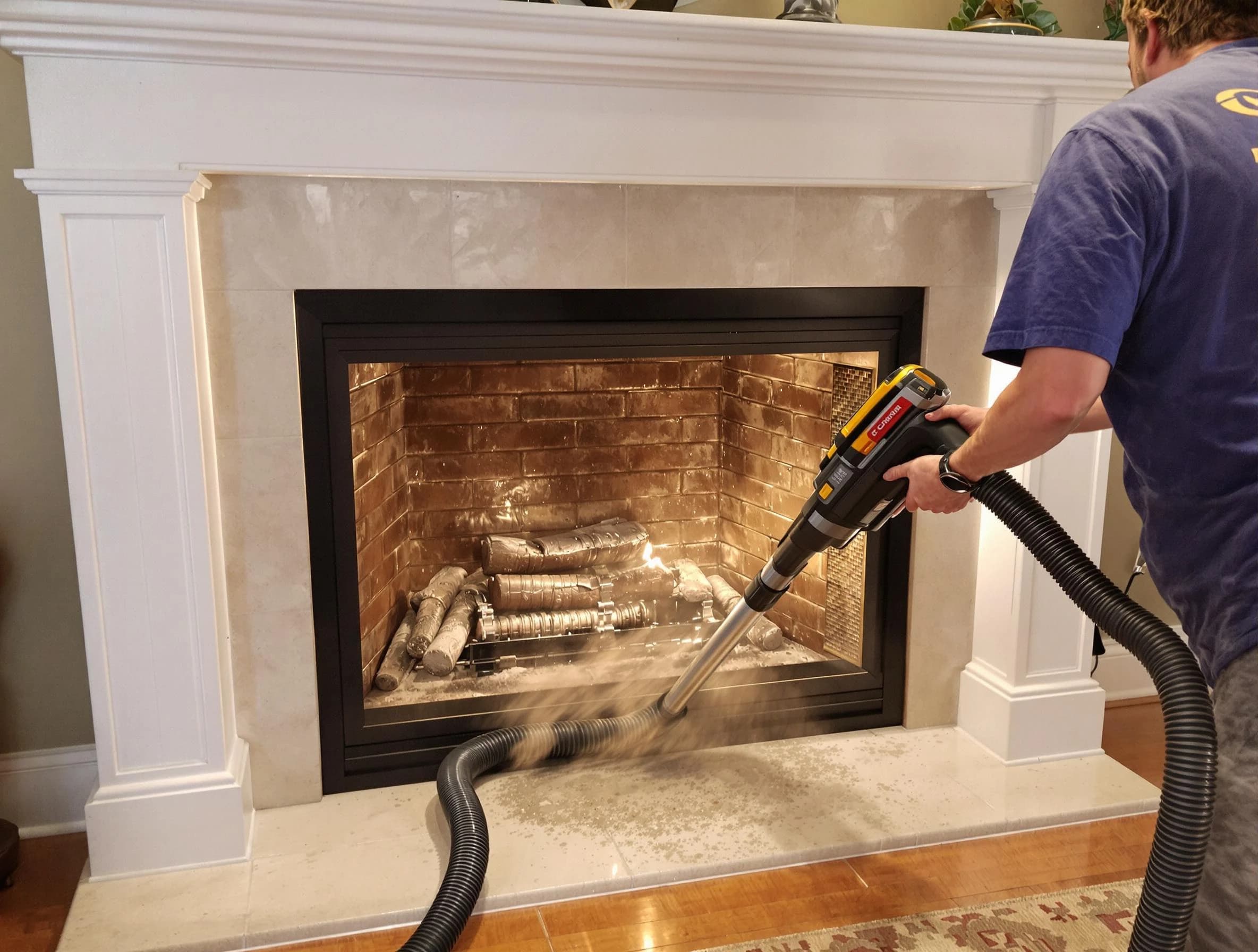 Fireplace cleaning performed by Farr West Chimney Sweep in Farr West, UT