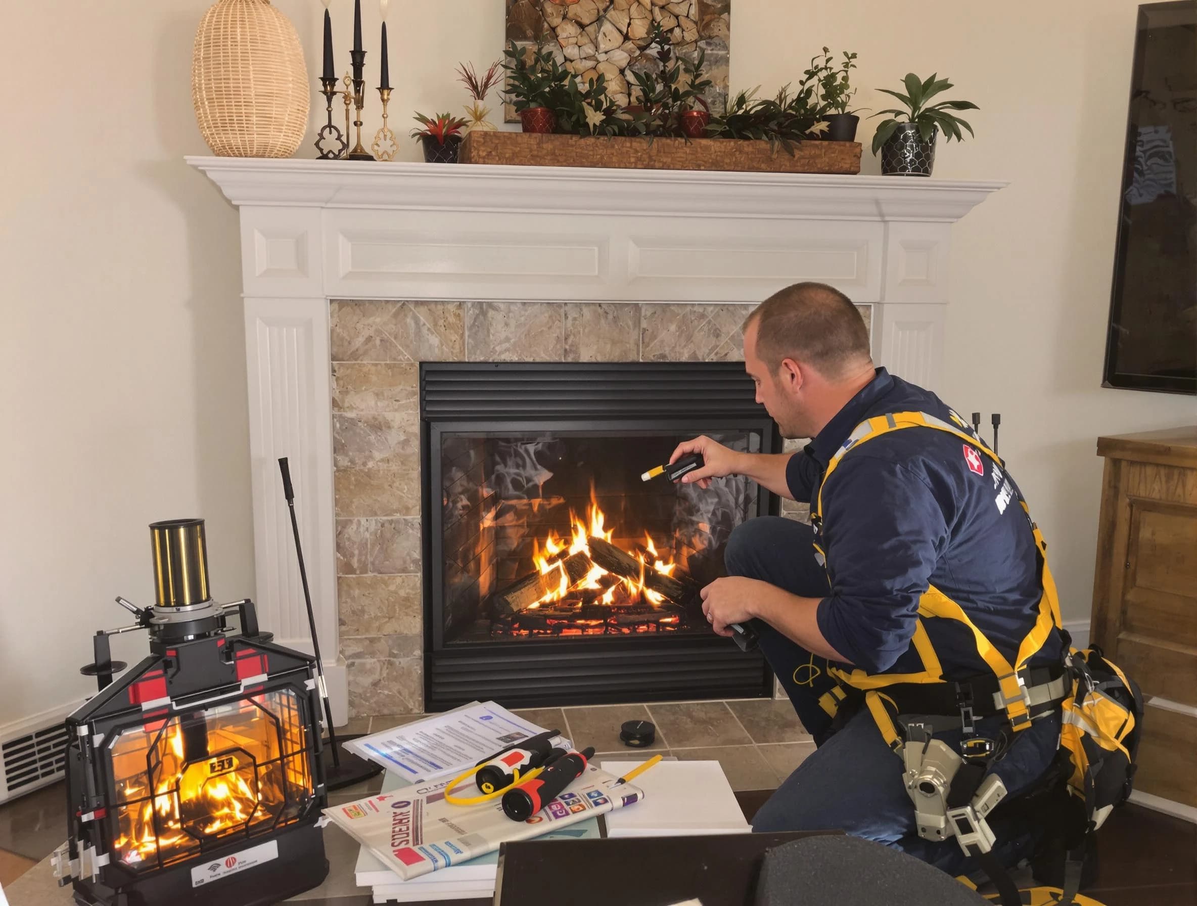 Safety-focused fireplace inspection by Farr West Chimney Sweep in Farr West, UT