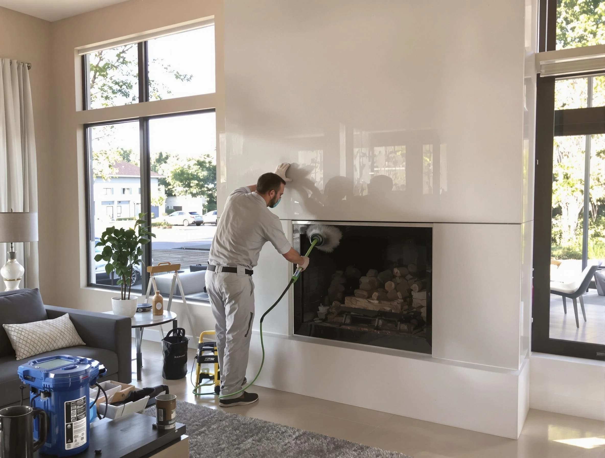 Farr West Chimney Sweep performing thorough soot removal in Farr West, UT