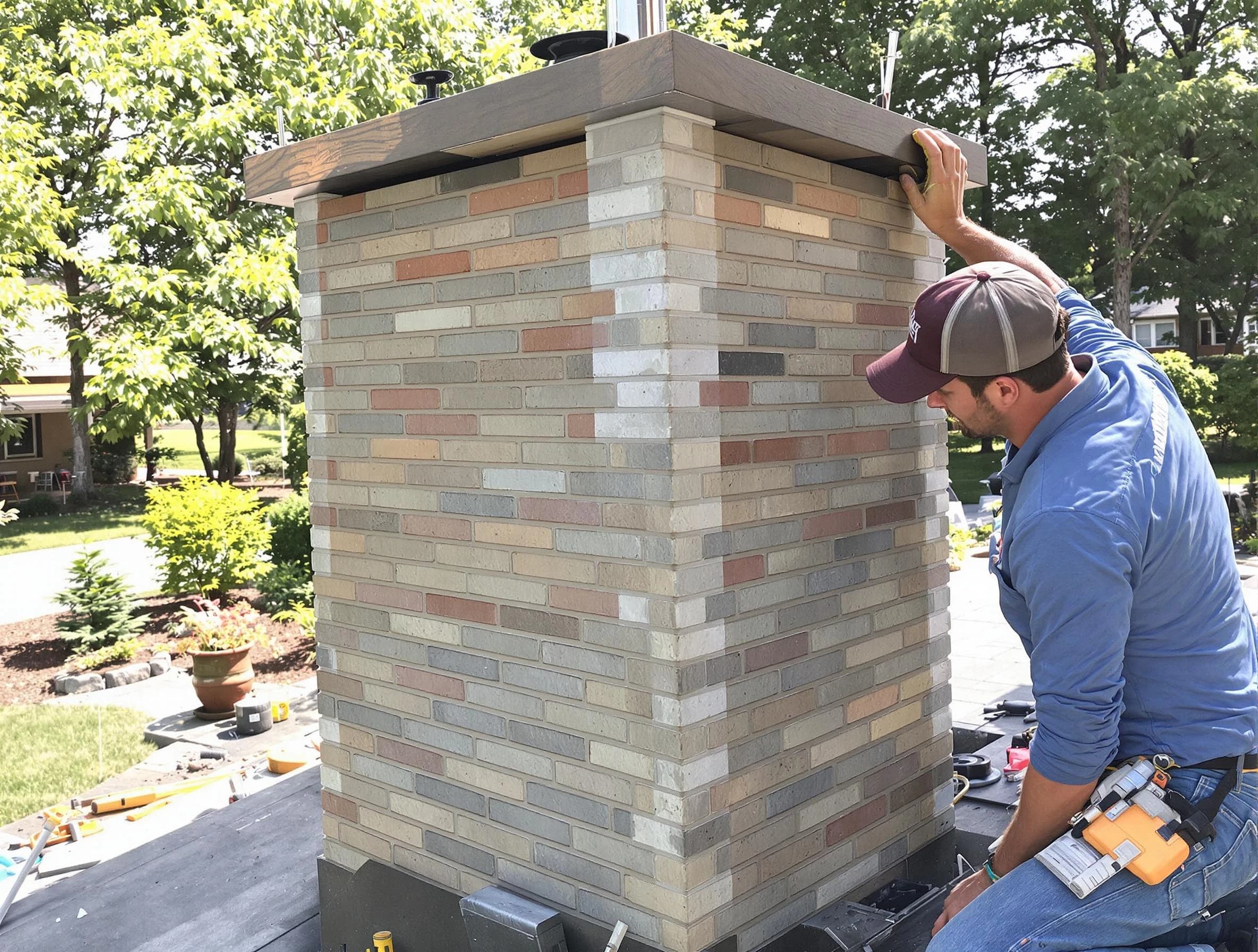 Farr West Chimney Sweep completing a modern chimney remodel in Farr West, UT