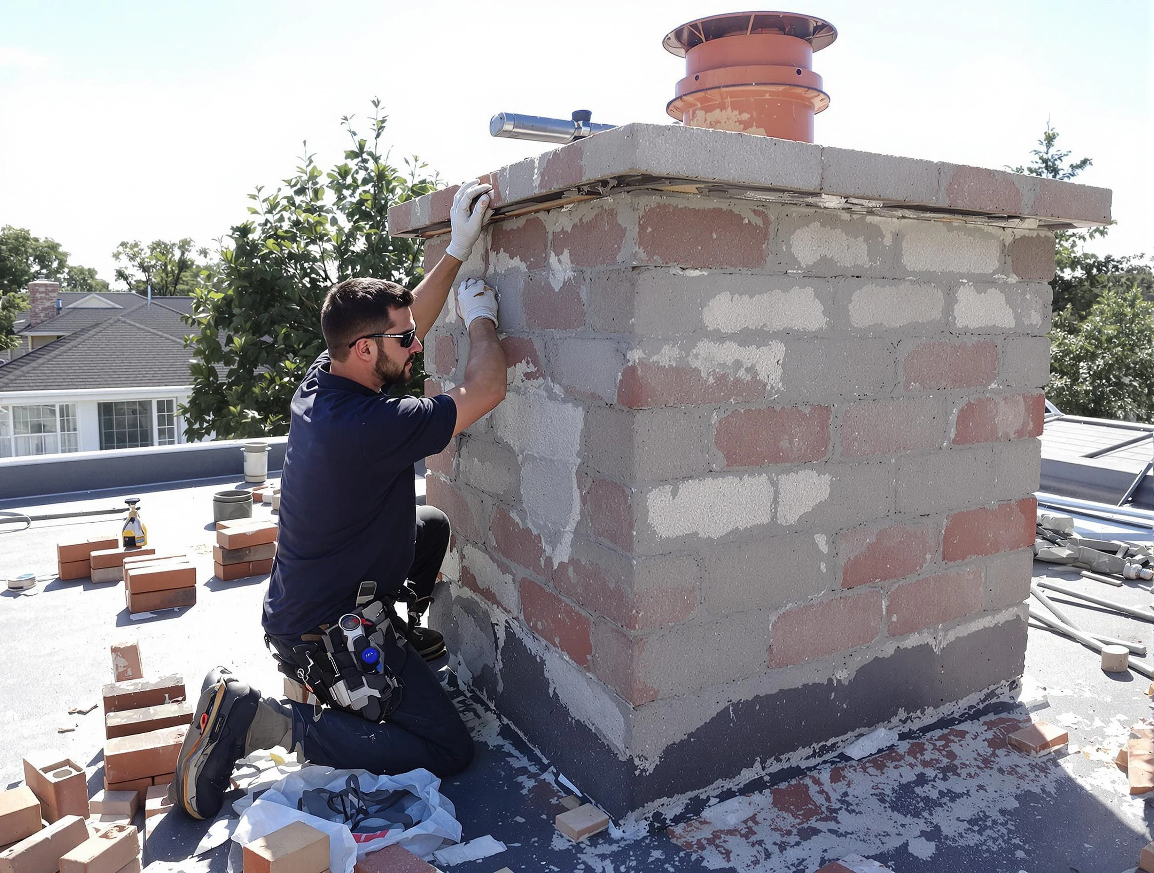 Advanced chimney repair process by Farr West Chimney Sweep in Farr West, UT